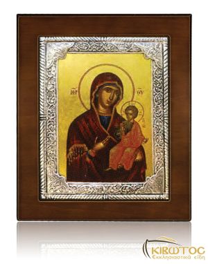 Εικόνα Ασημένια Παναγία Αμόλυντος 17x14cm