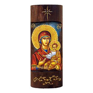 εικόνα Παναγία Θεοτόκος Σουμελά εκκλησιαστικά είδη Ξύλινη Χειροποίητη Χρυσή Γραφή 23,5x9,5