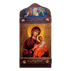 εικόνα Παναγία Θεοτόκος Αμόλυντος εκκλησιαστικά είδη Ξύλινη Μέταλλο 39x18,5
