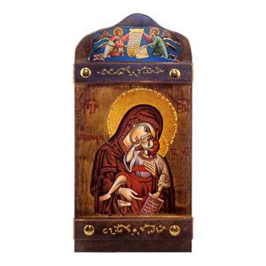 εικόνα Παναγία Θεοτόκος Ελεούσα εκκλησιαστικά είδη Ξύλινη Μέταλλο 39x18,5
