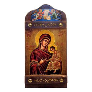 εικόνα Παναγία Θεοτόκος Κεχαριτωμένη εκκλησιαστικά είδη Ξύλινη Μέταλλο 39x18,5
