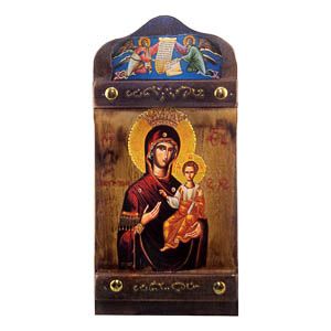 εικόνα Παναγία Θεοτόκος Οδηγήτρια εκκλησιαστικά είδη Ξύλινη Μέταλλο 39x18,5