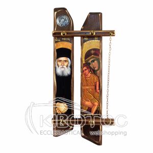 Εικόνα Άγιος Παΐσιος - Παναγία Άξιον Εστί Διπλή Παράσταση