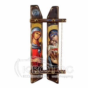 Εικόνα Αγία Μαρίνα - Παναγία Γλυκοφιλούσα Διπλή Παράσταση