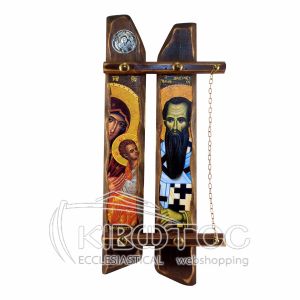 Εικόνα Άγιος Βασίλειος - Παναγία Αμόλυντος Διπλή Παράσταση