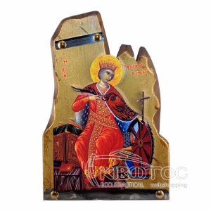 Εικόνα Αγία Αικατερίνη Χρυσοβαμμένη Ξυλόγλυπτη