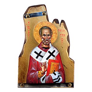 Εικόνα Άγιος Νικόλαος Σχέδιο Χρυσός Κορμός