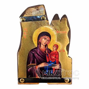 Εικόνα Αγία Άννα Χρυσοβαμμένη Ξυλόγλυπτη