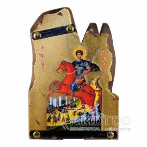 Εικόνα Άγιος Δημήτριος Χρυσοβαμμένη Ξυλόγλυπτη