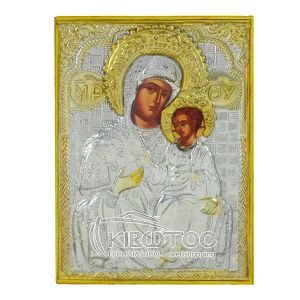 Εικόνα Παναγία Οδηγήτρια Επιμεταλλωμένη σε Ξύλο Μικρή