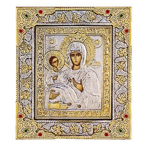 Εικόνα Παναγία Τριχερούσα Επιμεταλλωμένη 27x23cm
