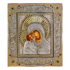 Εικόνα Παναγία Ρώσικη Επιμεταλλωμένη
