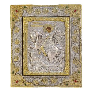 Εικόνα Άγιος Δημήτριος Επιμεταλλωμένη με Λίθους