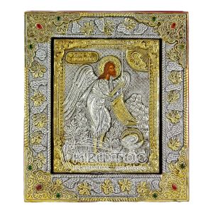 Εικόνα Άγιος Ιωάννης Πρόδρομος Επιμεταλλωμένη με Λίθους