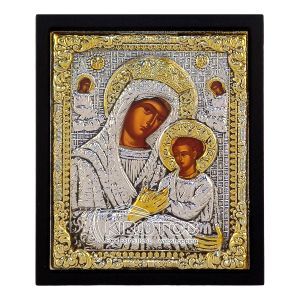 Εικόνα Παναγία Αγγέλων Επιμεταλλωμένη σε Ξύλο