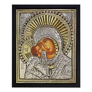 Εικόνα Παναγία Ρώσικη Επιμεταλλωμένη 21x18cm