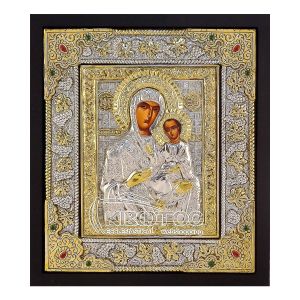 Εικόνα Παναγία Οδηγήτρια Επιμεταλλωμένη σε Ξύλο Άμπελος