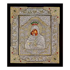 Εικόνα Παναγία Γλυκοφιλούσα Επιμεταλλωμένη 30x27cm