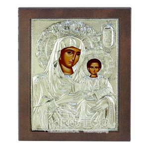 Εικόνα Ασημένια Παναγία Γοργοεπήκοος 23x17cm