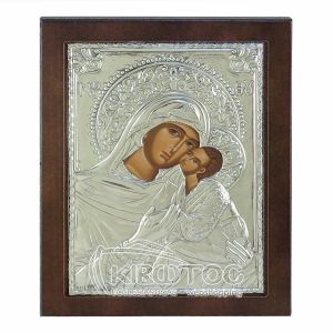 Εικόνα Ασημένια Παναγία Βρεφοκρατούσα 23x17cm