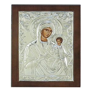 Εικόνα Ασημένια Παναγία Οδηγήτρια 23x17cm