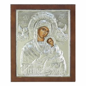 Εικόνα Ασημένια Παναγία Αμόλυντος Βυζαντινή 28x23cm