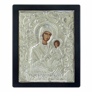 Εικόνα Ασημένια Παναγία Αμόλυντος 17x14cm