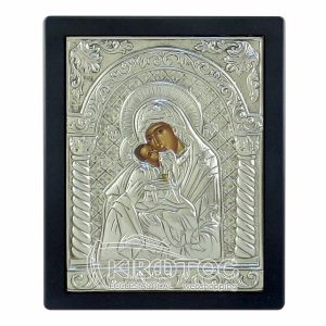 Εικόνα Ασημένια Παναγία Γλυκοφιλούσα 17x14cm