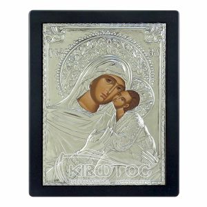 Εικόνα Επάργυρη Παναγία Βρεφοκρατούσα 23x17cm