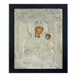 Εικόνα Ασημένια Παναγία Αμόλυντος Ρωσσική 28x23cm