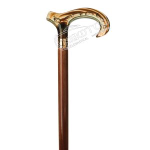 Μπαστούνι Στήριξης Ξύλινο Διάφανη Καφέ Λαβή Οικονομικό