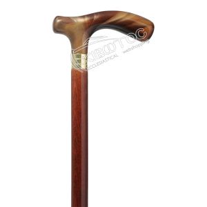 Μπαστούνι Στήριξης Ξύλινο Λαβή με Αποχρώσεις του Καφέ