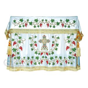 Κάλυμμα Αγίας Τράπεζας λευκό με Σταυρό