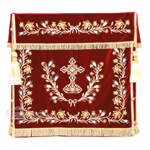 Κάλυμμα Αγίας Τράπεζας Μορντό με Χρυσοκεντημένα Άνθη