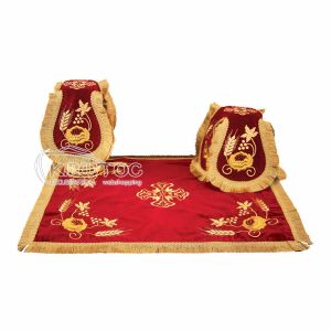 Κάλυμμα Αγίου Δισκοπότηρου Βελούδο Λουλούδι