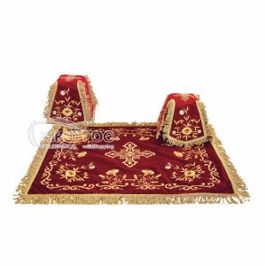 Κάλυμμα Αγίου Δισκοπότηρου Βελούδο Λουλούδι