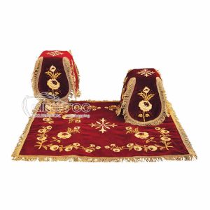 Κάλυμμα Αγίου Δισκοπότηρου Βελούδο Λουλούδι