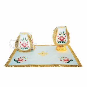 Κάλυμμα Αγίου Δισκοπότηρου Βελούδο Λουλούδι