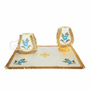 Κάλυμμα Αγίου Δισκοπότηρου Βελούδο Λουλούδι