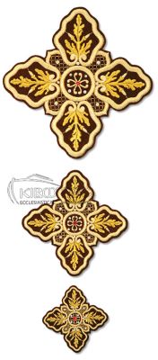 Ιερατικοί Σταυροί Σετ με Χρυσοκεντημένα Άνθη