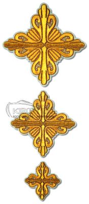 Ιερατικοί Σταυροί Σετ Μπορντό Σχέδιο Σταυρός