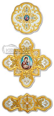 Αρχιερατικοί Σταυροί Σετ με Σχέδιο Άνθη και Απεικονίσεις Αγίων 