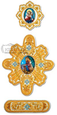 Αρχιερατικοί Σταυροί Σετ με Σμάλτινες Απεικονίσεις Αγίων