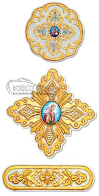 Αρχιερατικοί Σταυροί Σετ με Σμάλτινη Αγιογραφία