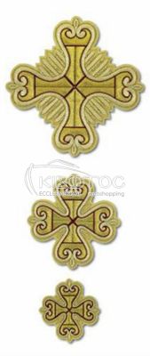 Ιερατικοί Σταυροί Σετ Μπορντό Σχέδιο Σταυροί