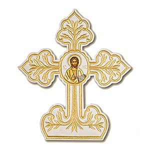 Μοτίφ Ραφτό Σταυρός 31x27cm Χρυσοκέντητο