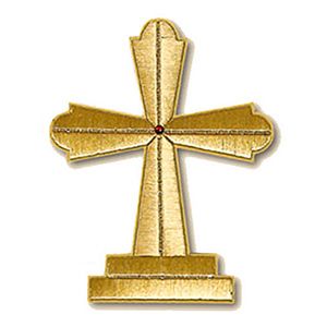 Μοτίφ Ραφτό Σταυρός 32x27cm Χρυσό