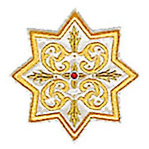 Μοτίφ Ραφτό Αστέρι Λευκό