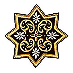 Μοτίφ Ραφτό Αστέρι με Λουλούδια