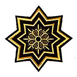 Μοτίφ Ραφτό Αστέρι Χρυσοκεντημένο